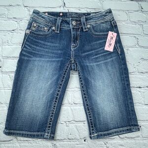 Miss Me Girls BERMUDA Denim Shorts Size 12 NWT